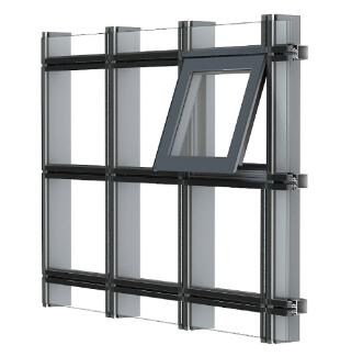 2b5d5cefc28ba976 WEIJIAYE 140 Open Small Unitized Curtain Wall (Invisible Frame Hollow Glass)