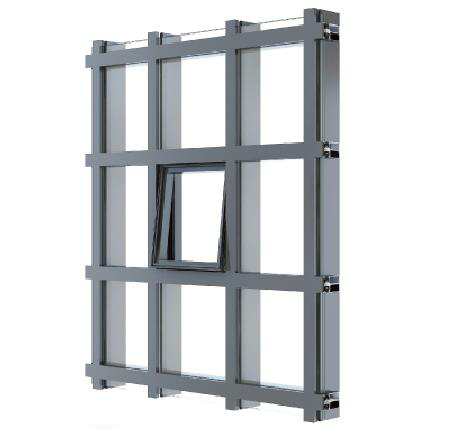 898659b45c0b0e4d 180 Visible Frame Thermal Break Curtain Wall