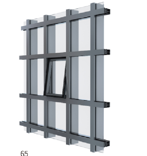 a982fd202030e9ca 120 (WY-180GR) Visible Frame Thermal Break Curtain Wall